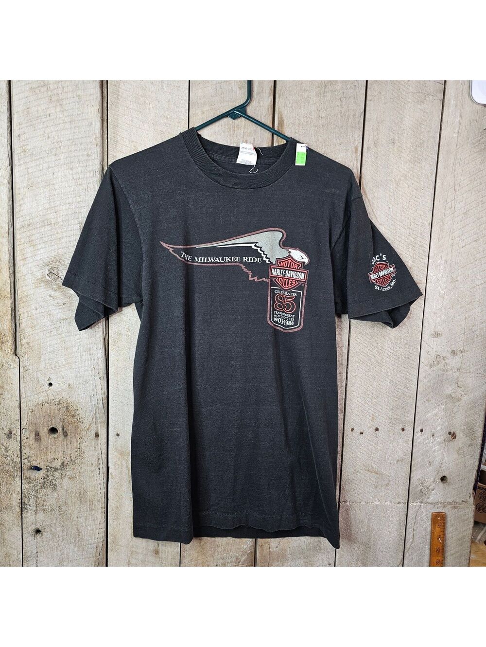 Vintage 1988 Harley Davidson Milwaukee Ride For MDA T-Shirt USA Made Medium